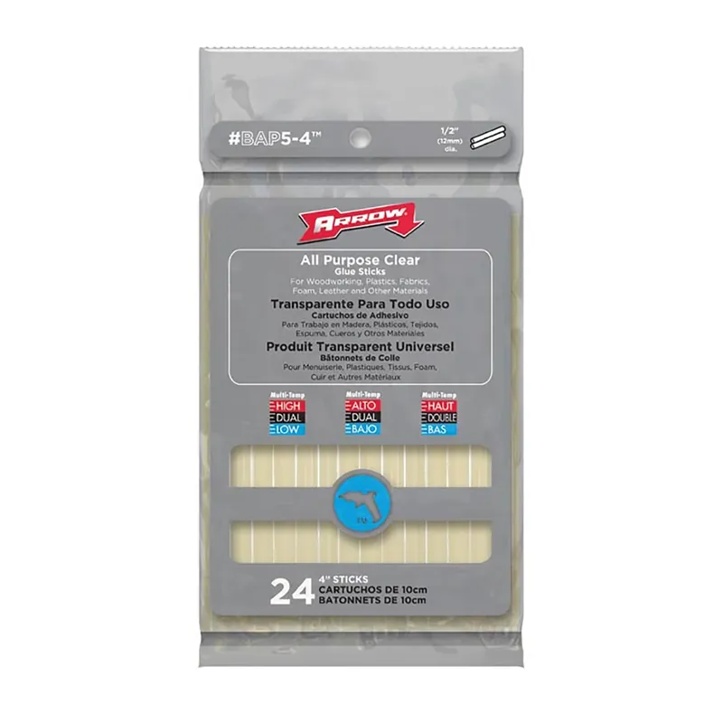 Arrow 0.5 In. D X 4 In. L All Purpose Glue Sticks Clear 24 Pk