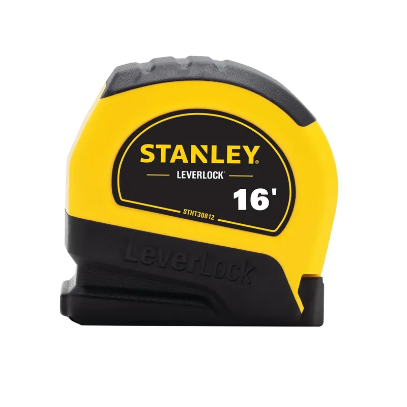 Stanley LeverLock 16 Ft. L X 0.75 In. W Tape Measure Yellow 1 Pk