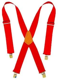 Custom Leathercraft 2 In. Wide Red Work Suspenders, Model 110red
