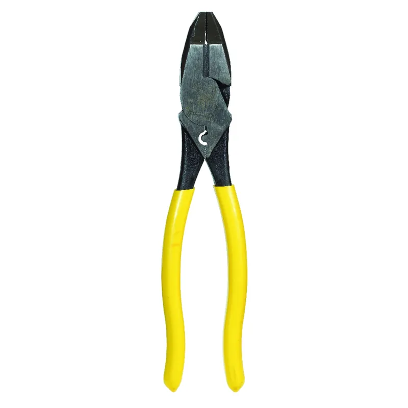 Klein Tools 9.33 In. Induction Hardened Steel High Leverage Side Cutting/Connector Crimping Pliers