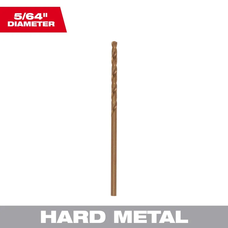 Red Helix 5/64 In. Cobalt Drill Bit - 2 In. Length, Thunderbolt Design