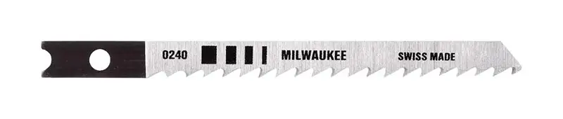 Milwaukee 3-1/8 In. High Carbon Steel U-Shank Wood Cutting Jig Saw Blade 8 TPI 5 Pk