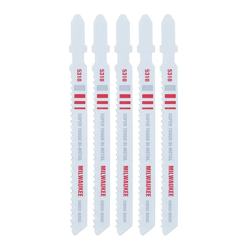 Milwaukee 4 In. Bi-Metal T-Shank Embedded Cutting Jig Saw Blade 10 TPI 5 Pk