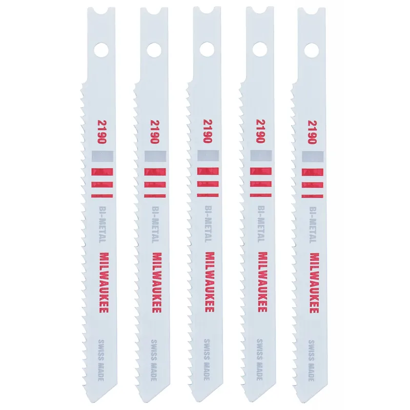 Milwaukee 3-5/8 In. Bi-Metal U-Shank Metal Cutting Jig Saw Blade 14 TPI 5 Pk