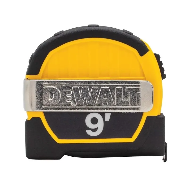 DeWalt 9‑Foot Magnetic Tape Measure With Belt Clip – 0.5″ Blade