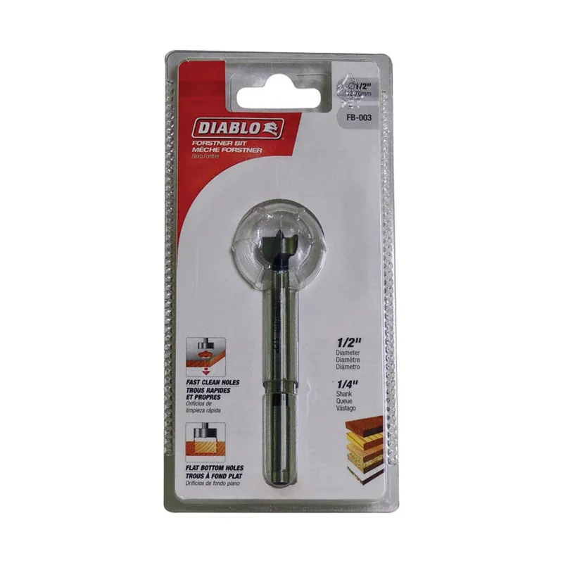 1/2 In. X 3-1/2 In. High Speed Steel Forstner Drill Bit With Round Shank