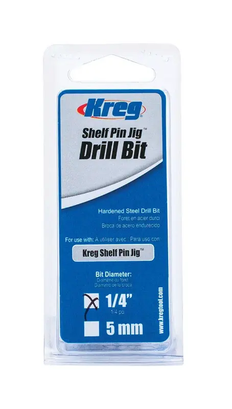 1/4 In. X 6 In. L Steel Drill Bit Hex Shank For Shelf Pin Jig