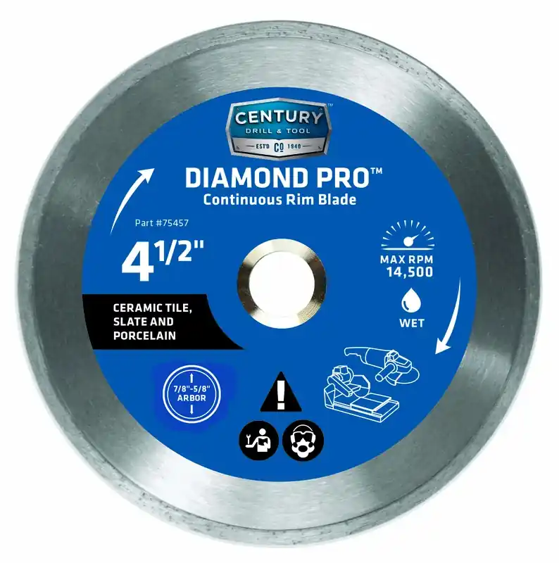 Century Drill & Tool Diamond Pro 4-1/2 In. D X 7/8 In. Continuous Rim Circular Saw Blade 1 Pk