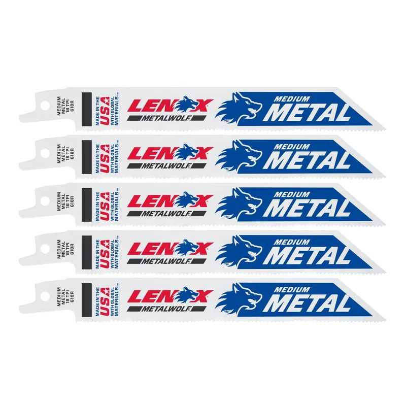 Lenox METALWOLF 6 In. Bi-Metal WAVE EDGE Reciprocating Saw Blade 18 TPI 5 Pk