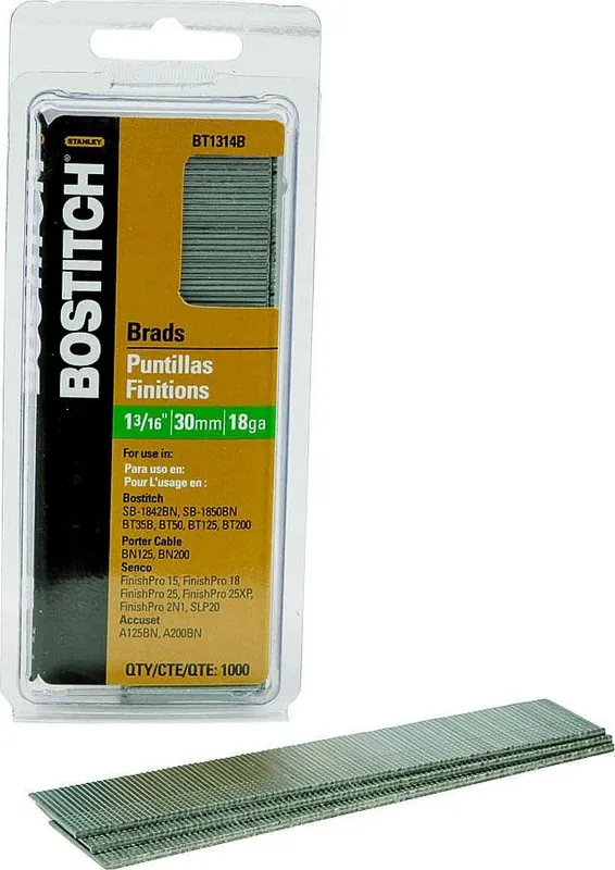 Bostitch 18 Ga. X 1-3/16 In. L Coated Steel Brad Nails 3000 Pk