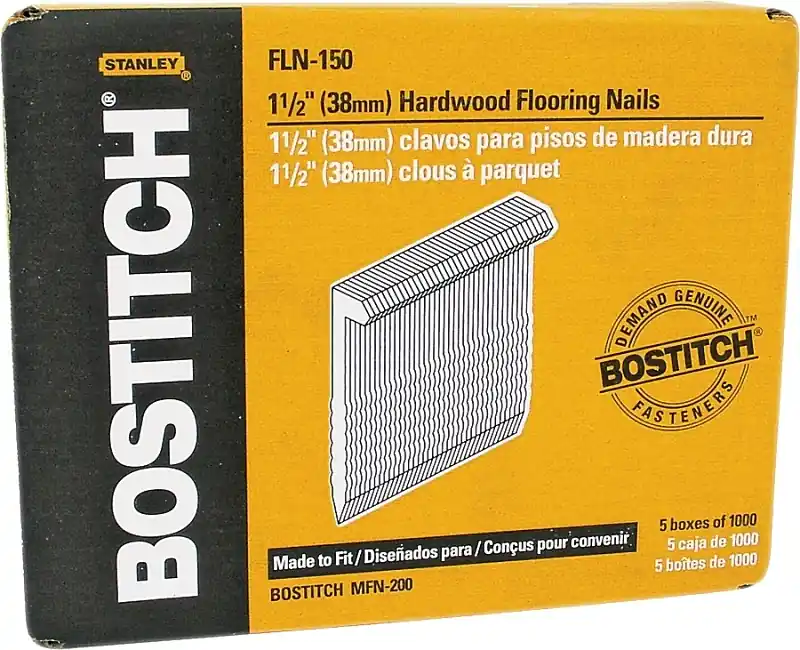 Bostitch 1-1/2 In. L X 15 Ga. Straight Strip Coated L Head Flooring Cleat Nails 1,000 Pk