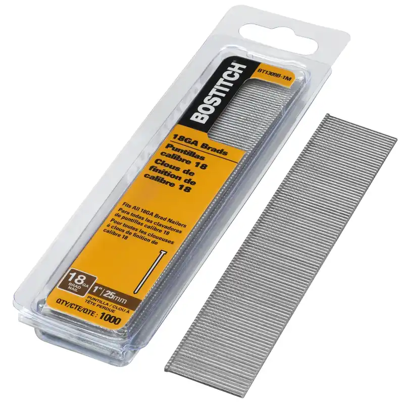 Bostitch 18 Ga. X 1 In. L Coated Steel Brad Nails 1000 Pk