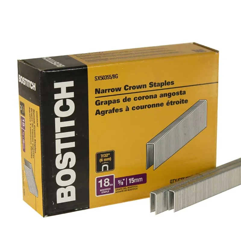 18-gauge Galvanized Narrow Crown Finish Staple, 7/32 In. X 5/8 In.