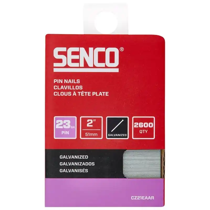 Senco 2 In. L X 23 Ga. Straight Strip Galvanized Micro Pins 2600 Pk