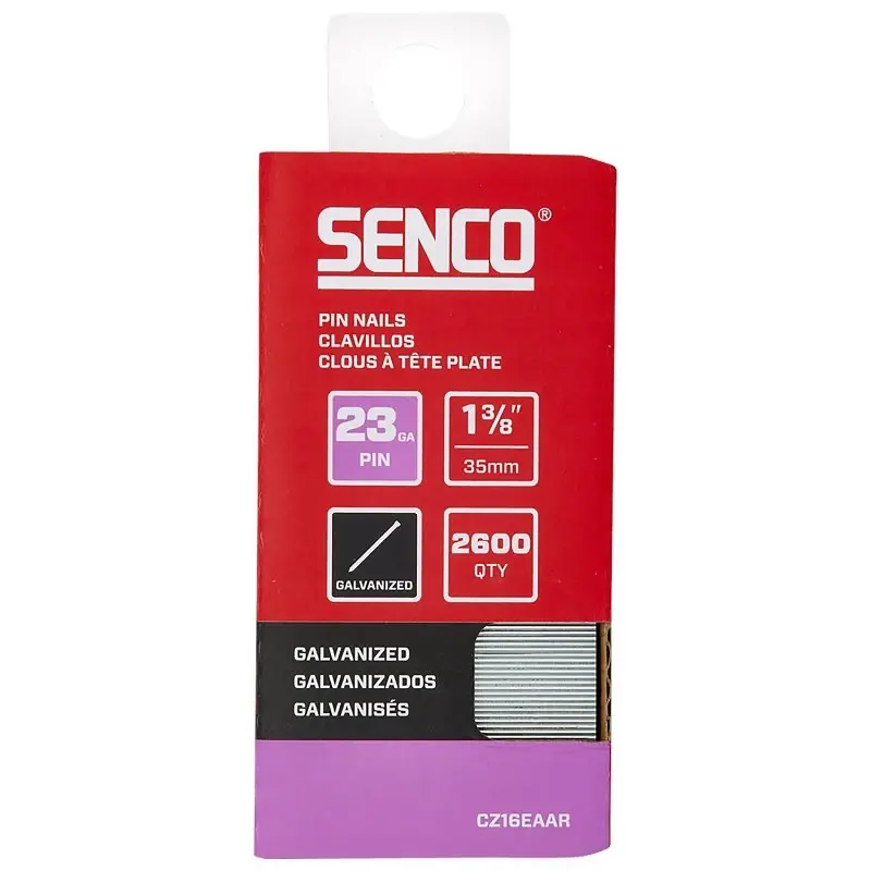 Senco 1-3/8 In. L X 23 Ga. Straight Strip Galvanized Micro Pins 2,600 Pk