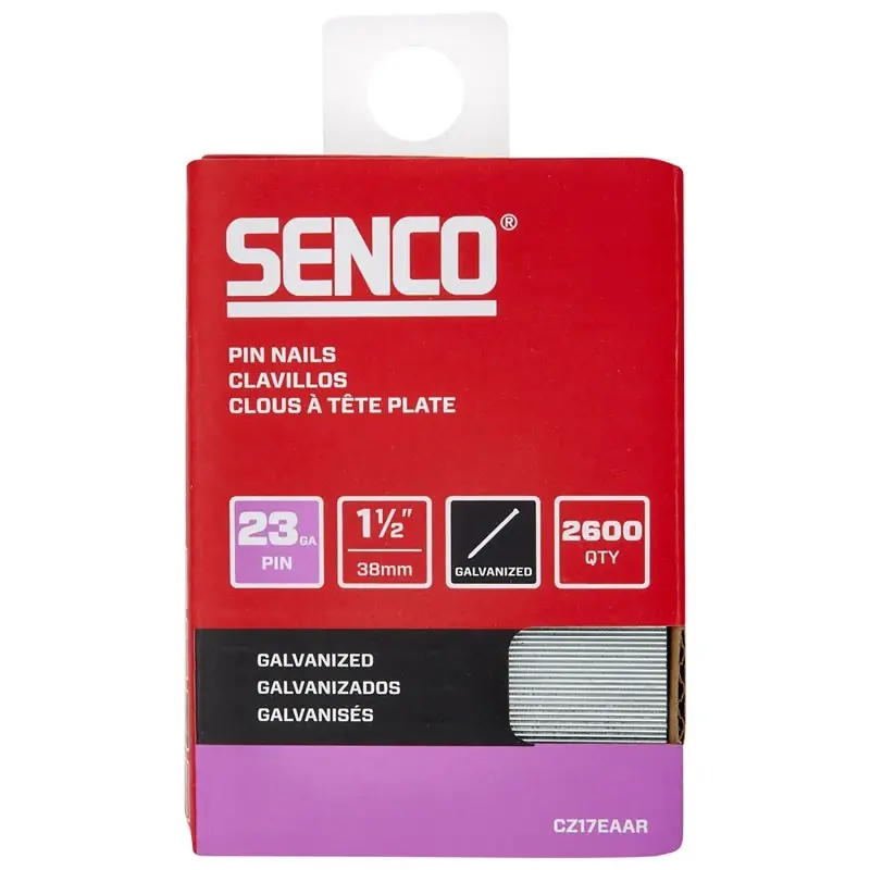 Senco 1-1/2 In. L X 23 Ga. Straight Strip Galvanized Micro Pins 2,600 Pk