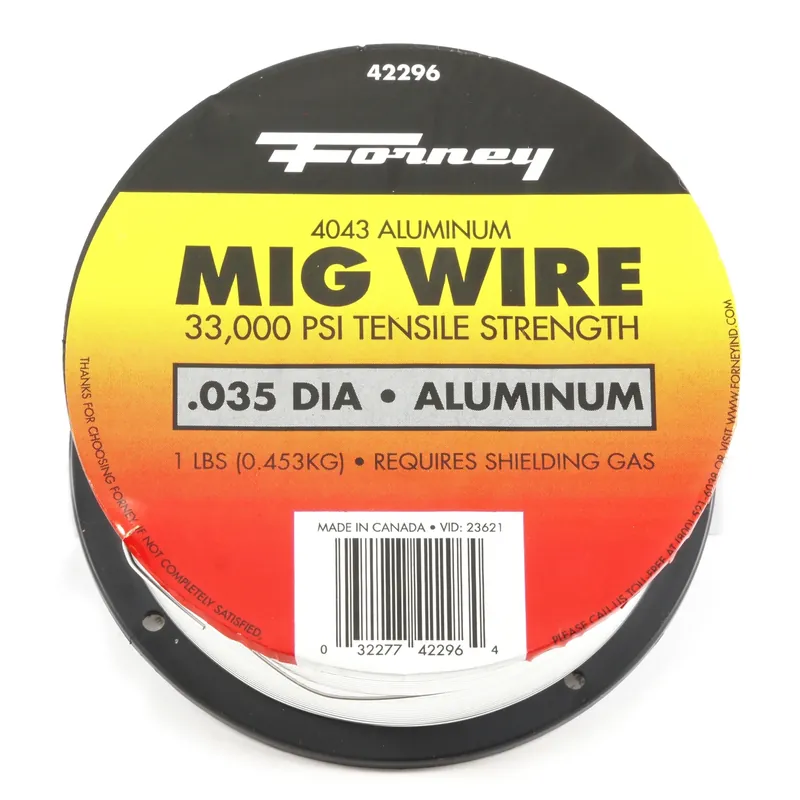 Er4043 Aluminum Mig Welding Wire, 0.035 In. Diameter, 1 Lb Spool