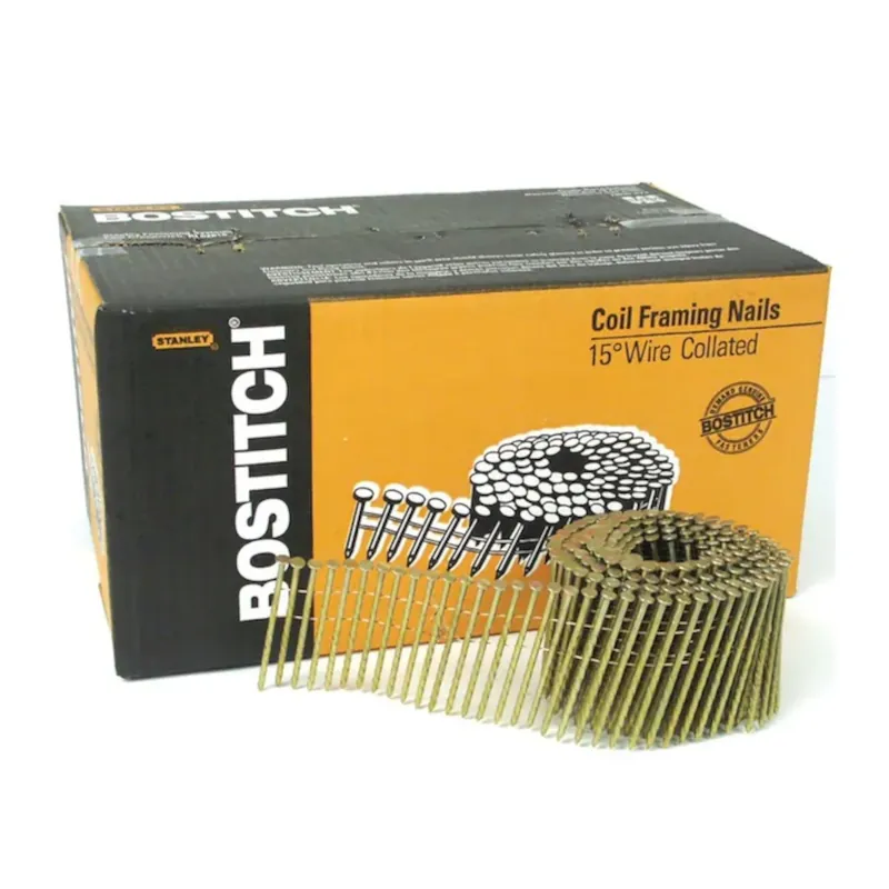 Bostitch 3 In. L X 11 Ga. Angled Coil Coated Framing Nails 15 Deg 2700 Pk