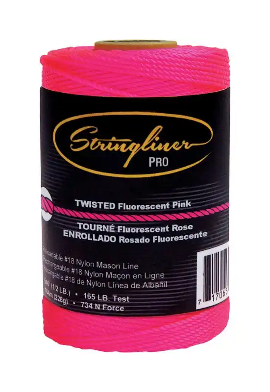 540 Ft. Fluorescent Pink Twisted Nylon Mason Line Reel