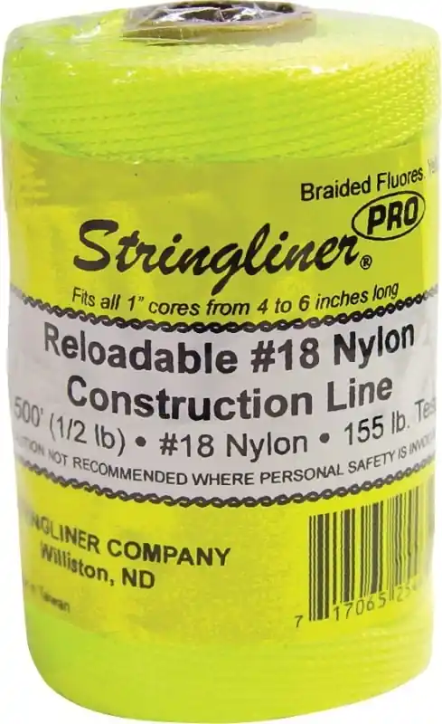 500 Ft. Fluorescent Yellow Braided Nylon Mason Line No. 18