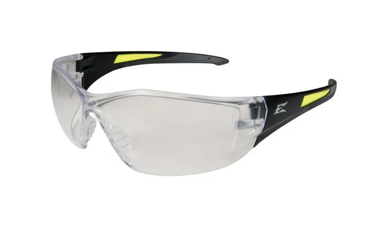 Edge Eyewear Delano G2 Wraparound Safety Glasses Clear Lens Black Frame 1 Pc