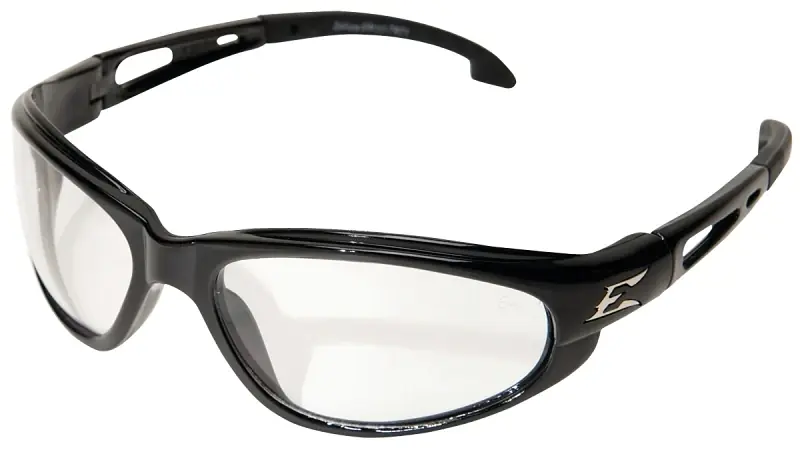 Edge Eyewear Dakura Safety Glasses Clear Lens Black Frame 1 Pc