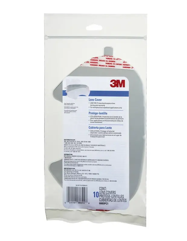 3M Face Shield Lens Cover Clear Lens 10 Pc