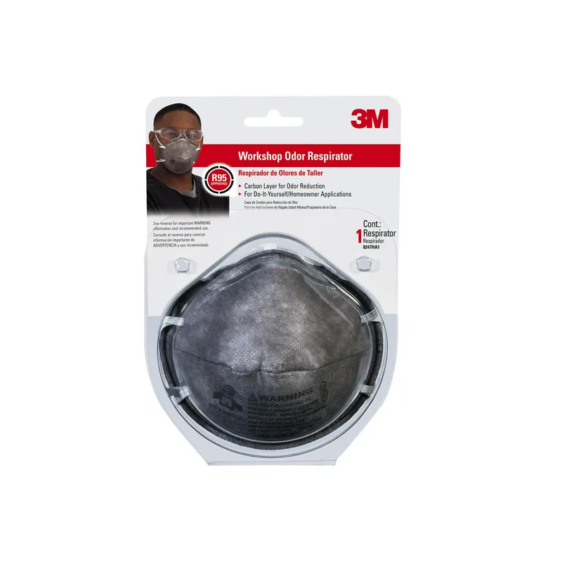 3M R95 Workshop Odor 6000-Series Respirator Gray 1 Pk