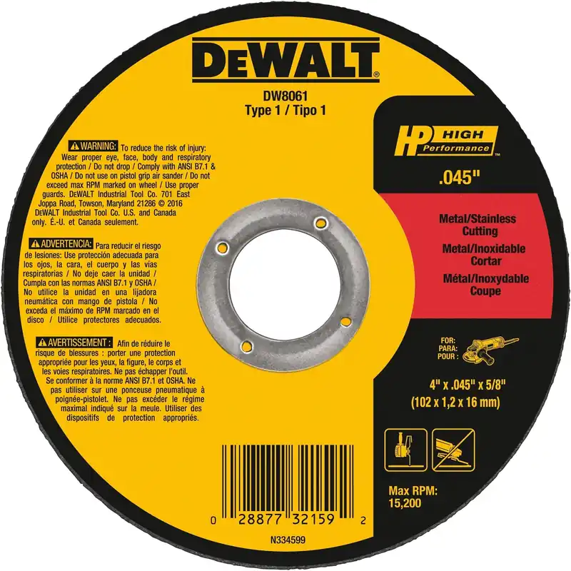 4 In. Thin Metal Cut-Off Wheel