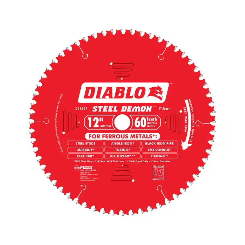 Diablo Steel Demon 12 In. D X 1 In. Cermet Metal Saw Blade 60 Teeth 1 Pk