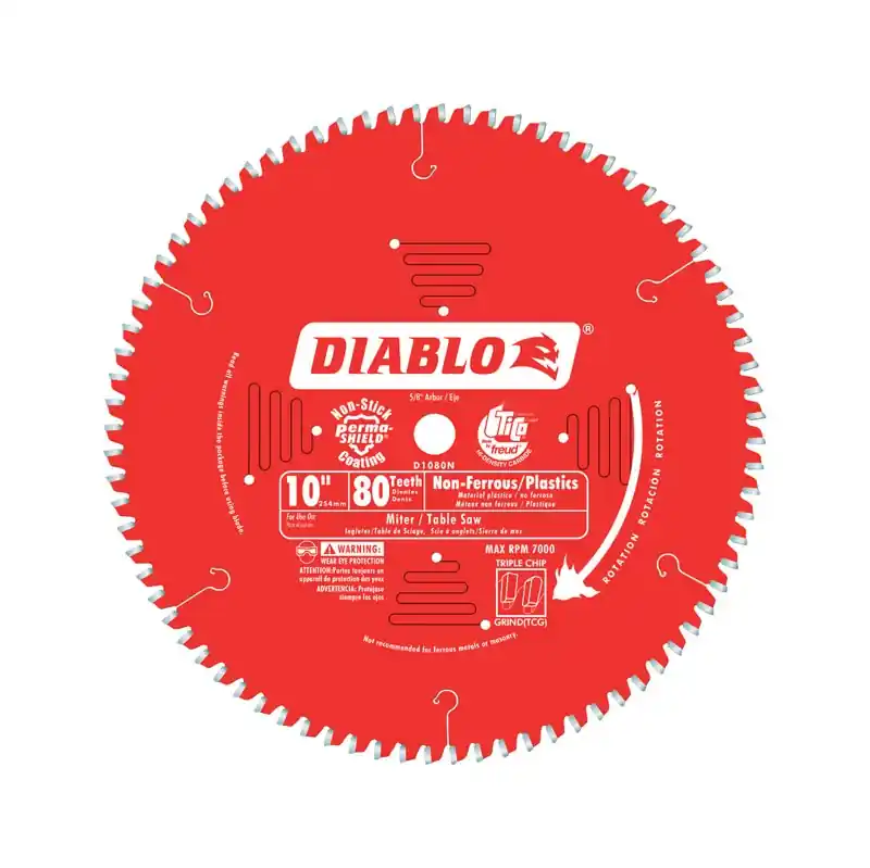 Diablo 10 In. D X 5/8 In. TiCo Hi-Density Carbide Circular Saw Blade 80 Teeth 1 Pk