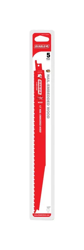 Diablo 12 In. Bi-Metal Variable Tooth Reciprocating Saw Blade 4/6 TPI 5 Pk