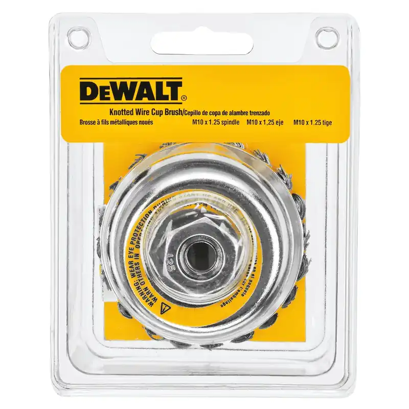 DeWalt 4 In. D X 5/8-11 In. Knotted Carbon Steel Cup Brush 14000 Rpm 1 Pc