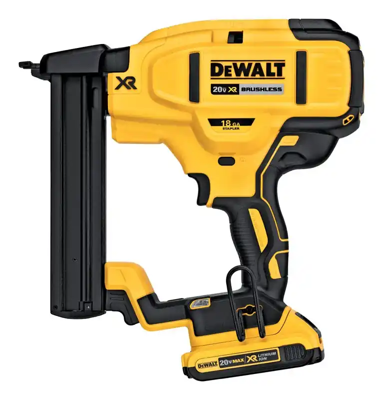 20-Volt MAX XR Cordless Narrow Crown Stapler Kit, Brushless Motor, 18 Gauge