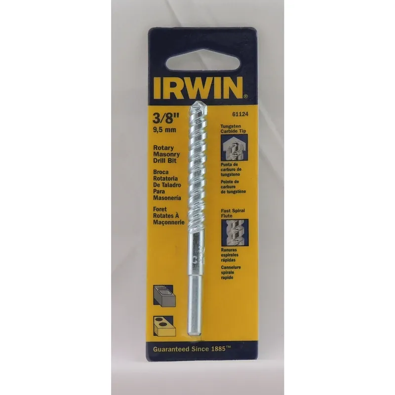 Irwin 3/8 In. X 4 In. L Chrome Vanadium Steel Rotary Drill Bit Straight Shank 1 Pk