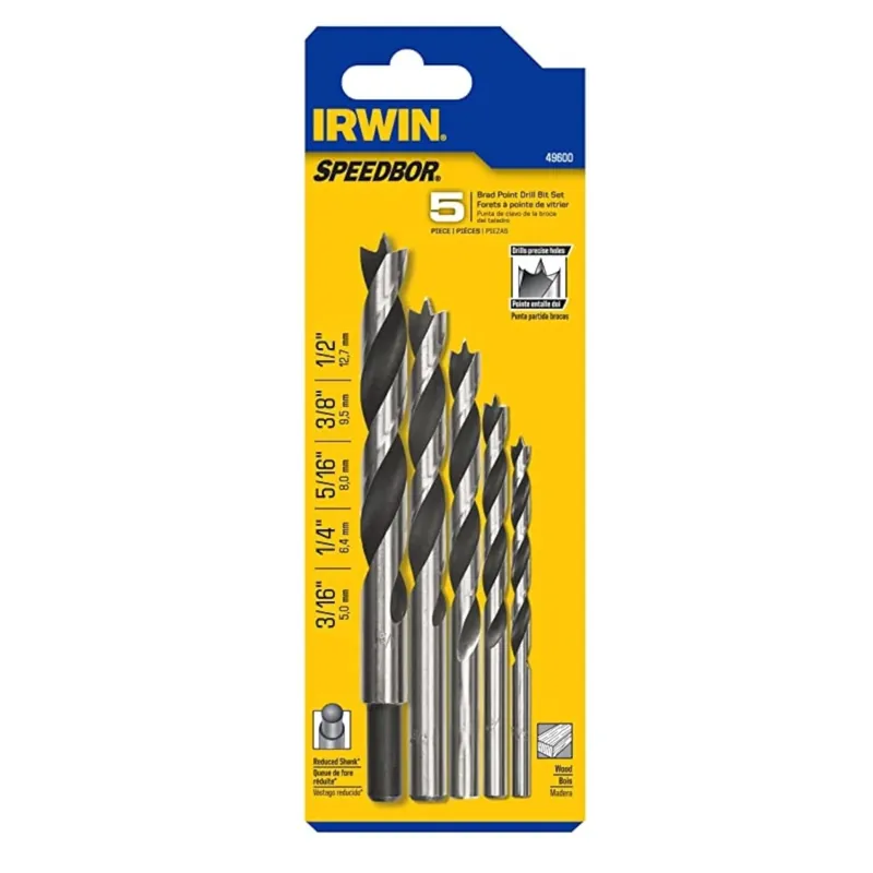 Speedbor 5-Pc. Brad-Point Drill Bit Set