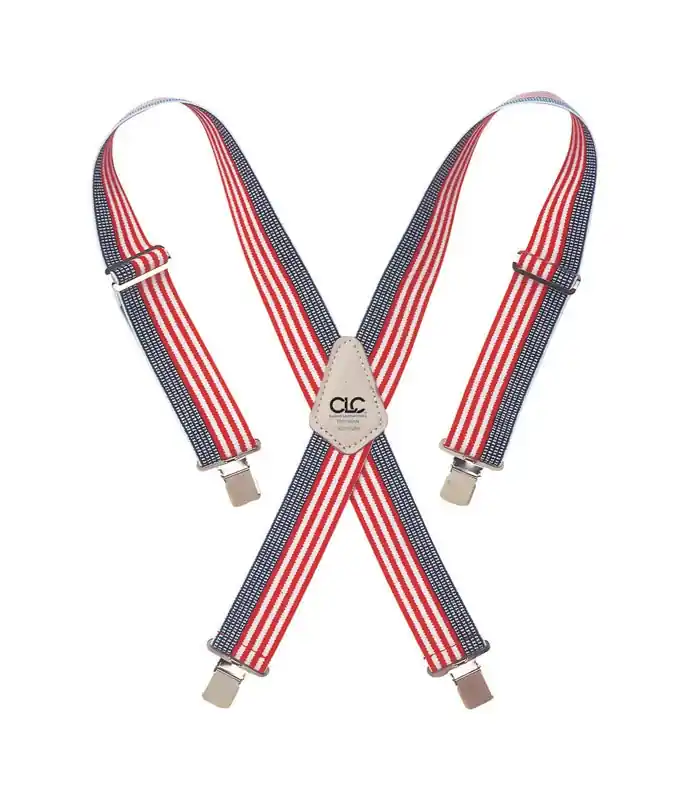 Custom Leathercraft Usa Pattern Heavy-duty Work Suspenders - Adjustable Nylon - Model 110usa