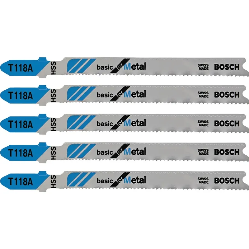 Bosch 3-5/8 In. High Carbon Steel T-Shank Wavy Set And Milled Jig Saw Blade 17 TPI 5 Pk