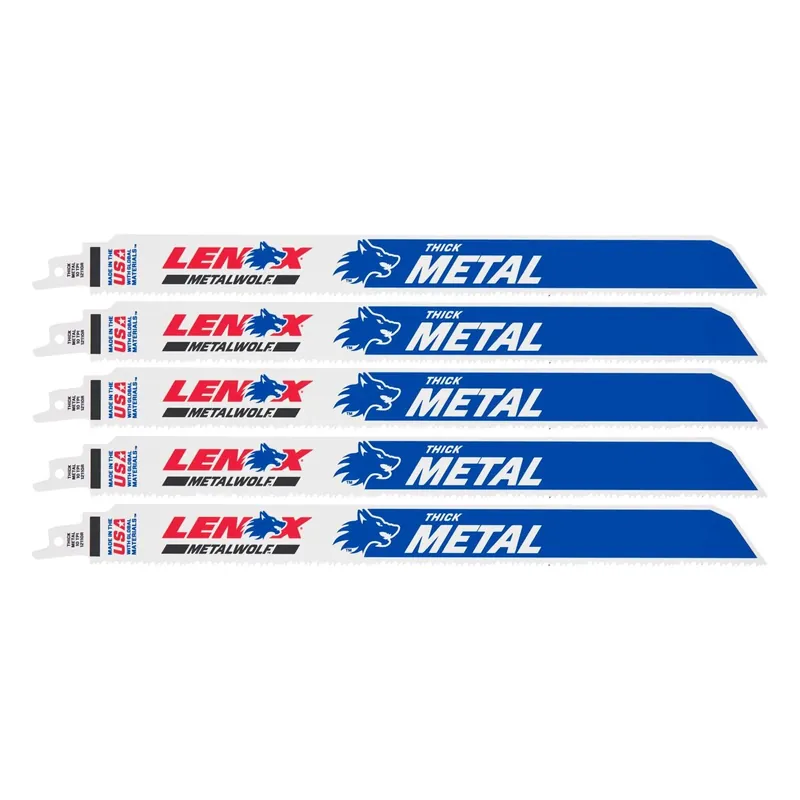 Lenox METALWOLF 12 In. Bi-Metal WAVE EDGE Reciprocating Saw Blade 10 TPI 5 Pk