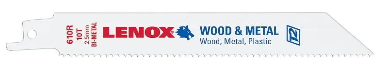 Lenox MULTIWOLF 6 In. Bi-Metal WAVE EDGE Reciprocating Saw Blade 10 TPI 1 Blade