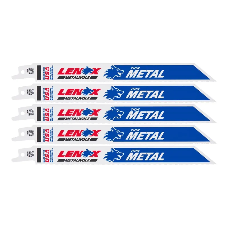Lenox METALWOLF 8 In. Bi-Metal WAVE EDGE Reciprocating Saw Blade 24 TPI 5 Pk