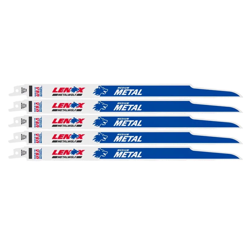 Lenox METALWOLF 12 In. Bi-Metal WAVE EDGE Reciprocating Saw Blade 18 TPI 5 Pk
