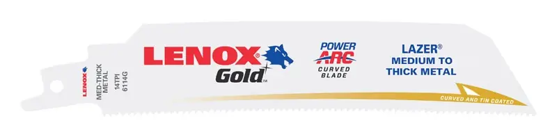 Lenox Gold 6 In. Bi-Metal Reciprocating Saw Blade 14 TPI 5 Pk