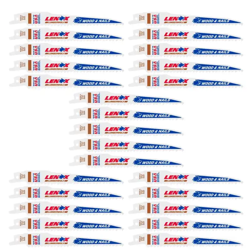 Lenox LUMBERWOLF 6 In. Bi-Metal Reciprocating Saw Blade 6 TPI 25 Pk