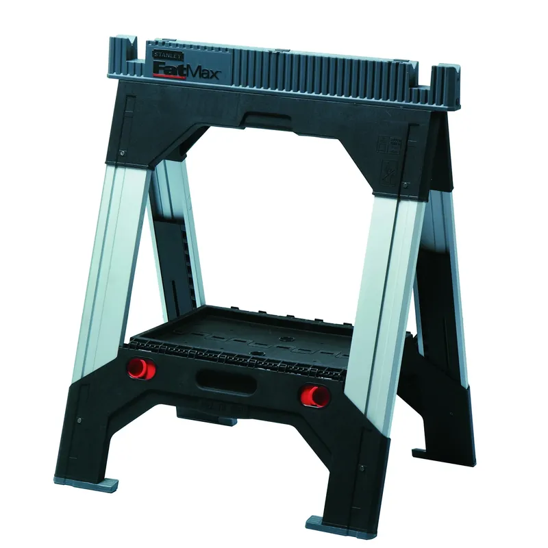 STANLEY FatMax 39 In. H X 27-3/16 In. W X 2-1/8 In. D 2 Way Adjustable Sawhorse 2500 Lb. Cap. 1 Pc