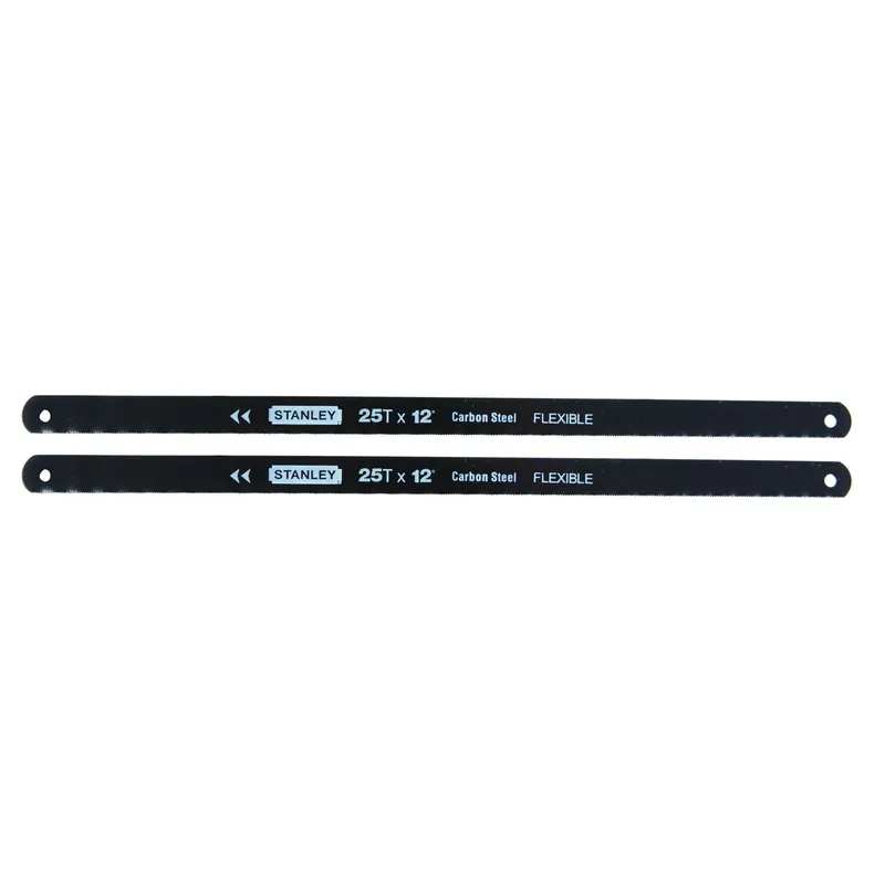 STANLEY 12 In. High Carbon Steel Hacksaw Blades 24 TPI 2 Pk