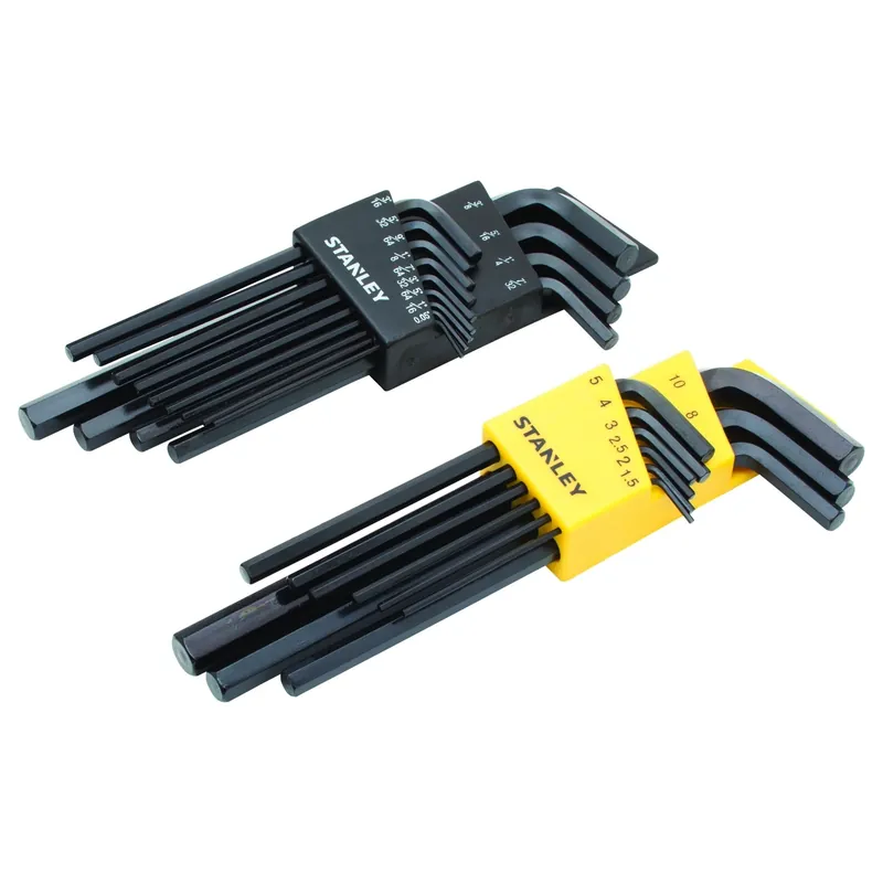 Stanley Multi-Size Metric And SAE Long Arm Hex Key Set 22 Pc