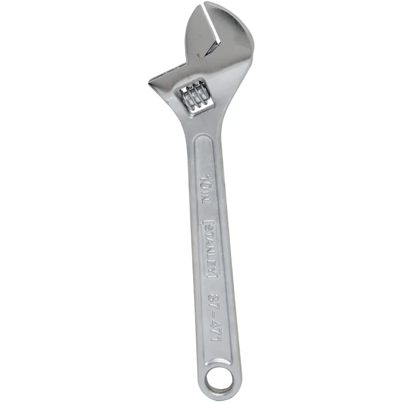 10 In. Adjustable Wrench - Metric And Sae, Chrome Vanadium Steel