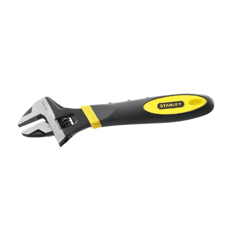 Maxsteel 8 In. Adjustable Wrench With Bi-material Grip And Wide Jaw Capacity