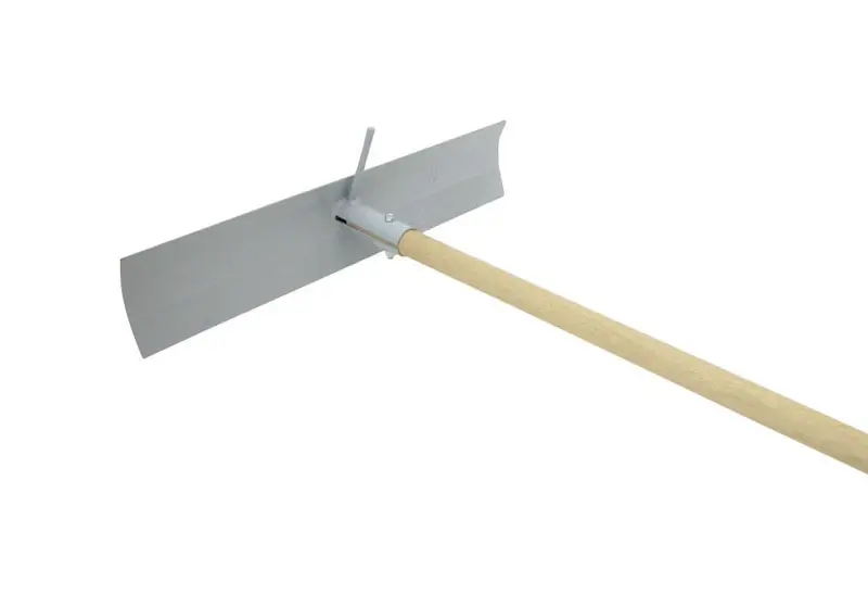 Qlt 4 In. W X 19 In. L Steel Concrete Placer With Hardwood Handle